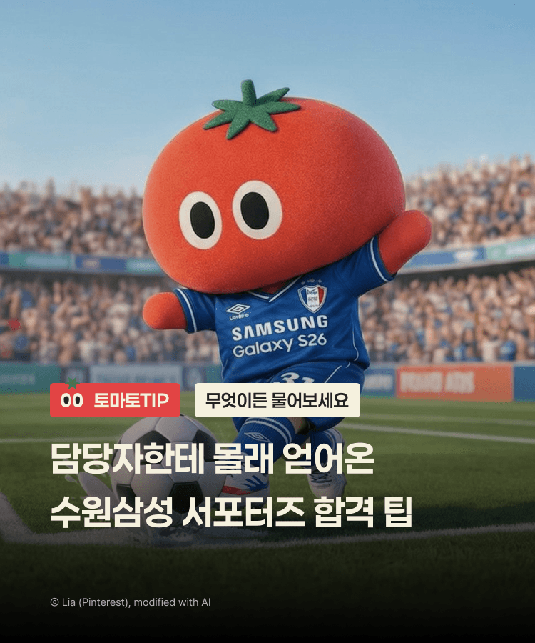 담당자한테 몰래 얻어온 푸른티어 합격 팁