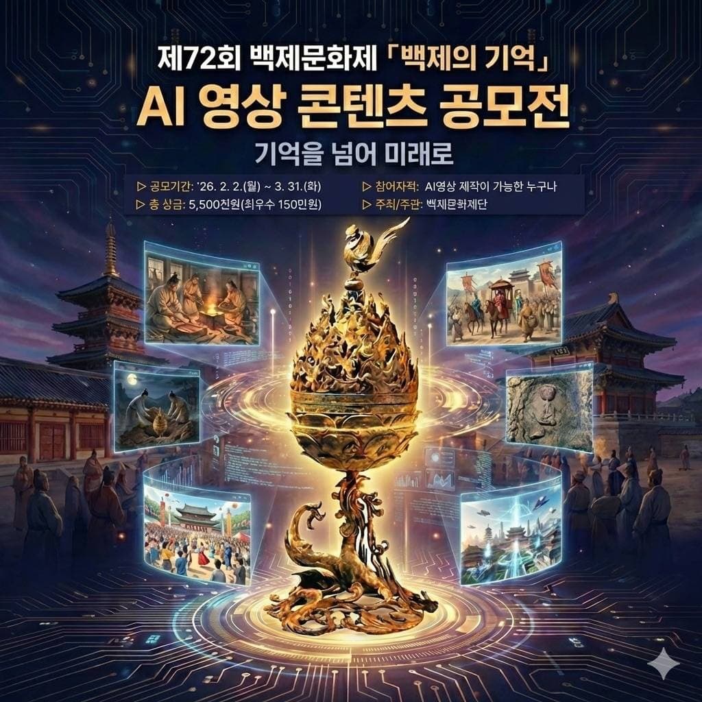제72회 백제문화제「백제의 기억」AI 영상 공모전
