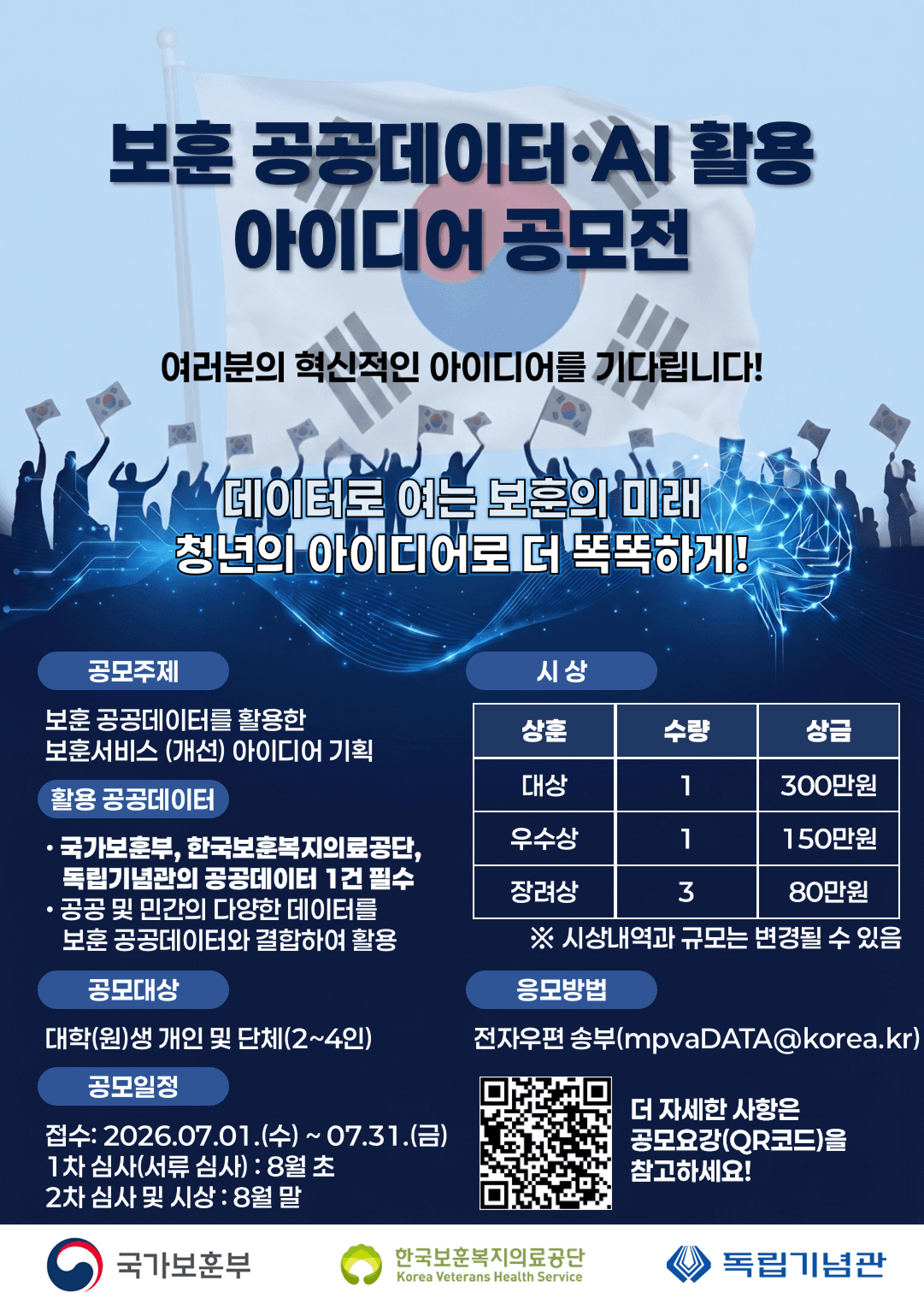 2026년 보훈 공공데이터·AI 활용 아이디어 공모전