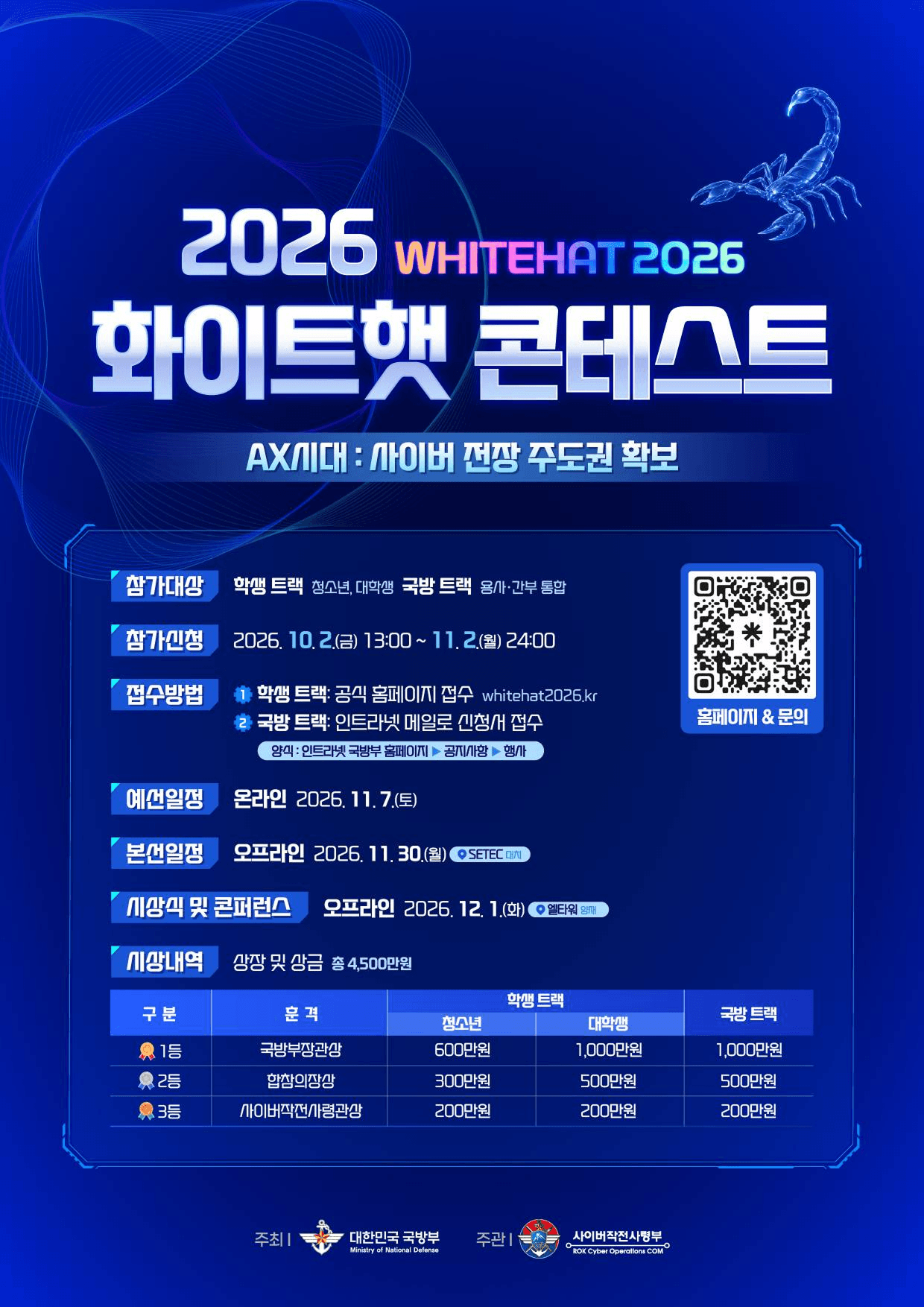 화이트햇 2026 (WHITEHAT 2026) 콘테스트